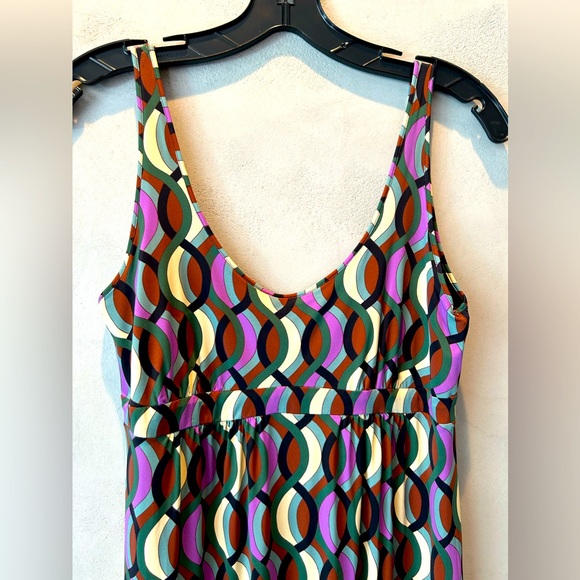 SIYU Maxi Sleeveless Dress, purple/green/muli, size 8. New with tags! - Picture 5 of 8